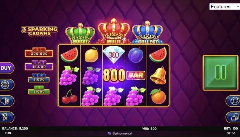 3 Sparking Crowns ganho de jogo base