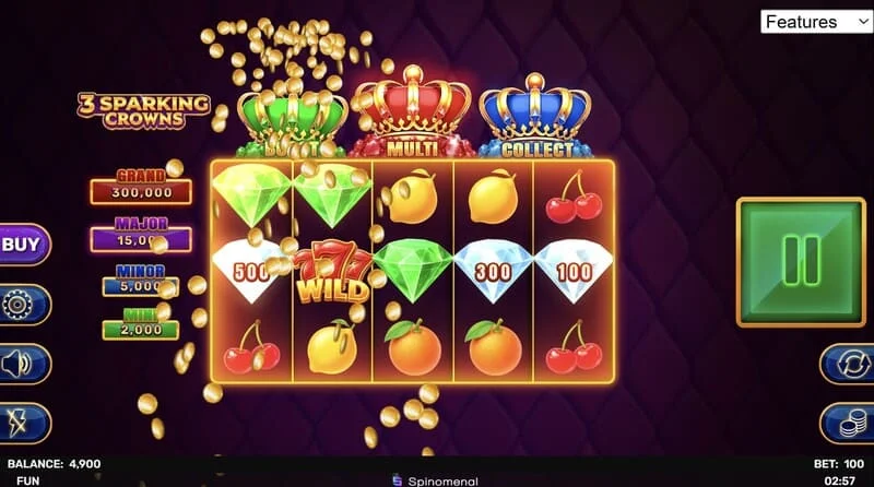 3 Sparking Crowns ganho Wild